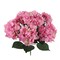 6-Pack UV Pink Hydrangea Bushes, 20" Lifelike Silk Flowers with Realistic Foliage, Durable Outdoor Decor by Floral Home
